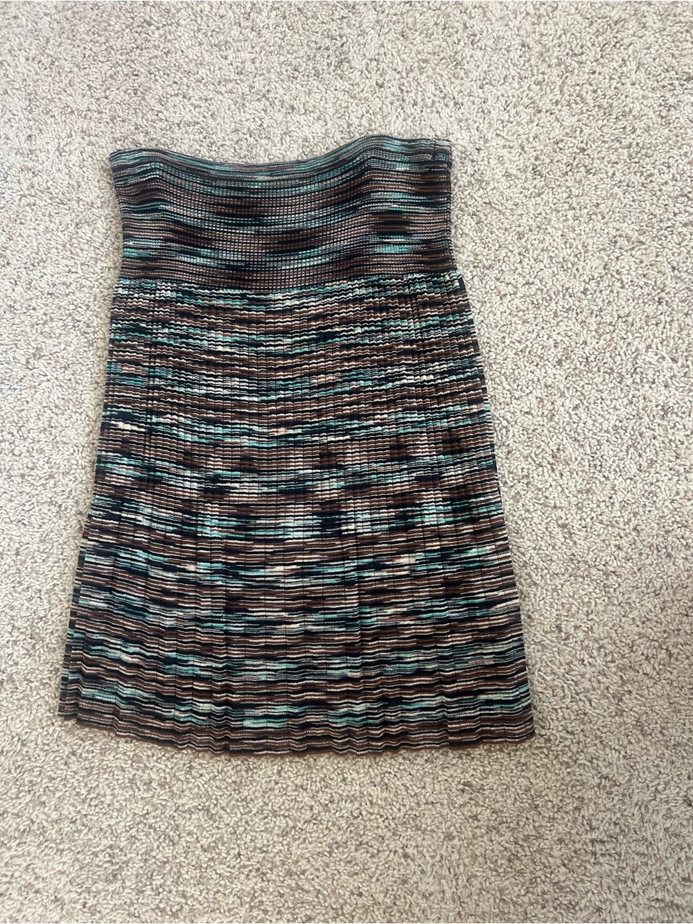 Missoni Multicolor Brown, Black & Teal Striped Knit